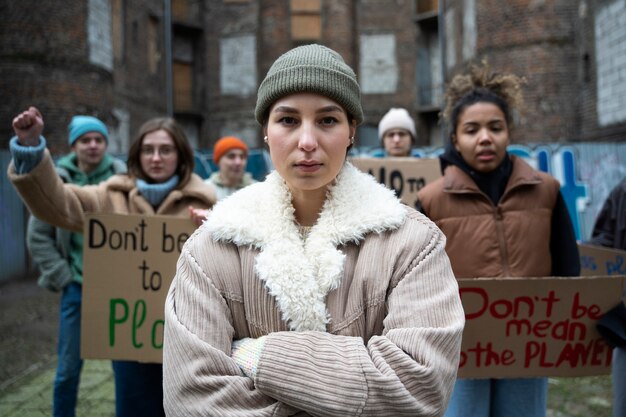 People having a protest for world environment day