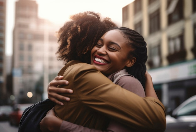 People hugging each other for hugging day celebration