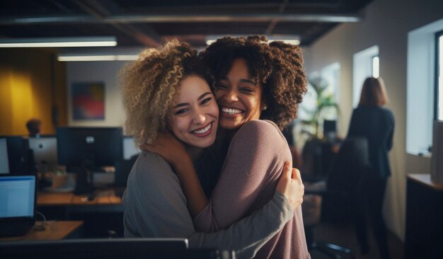 People hugging each other for hugging day celebration