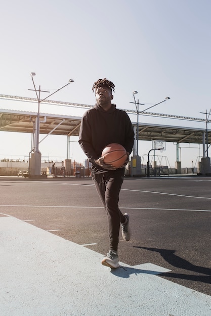 People playing basketball