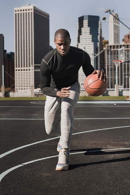 People playing basketball