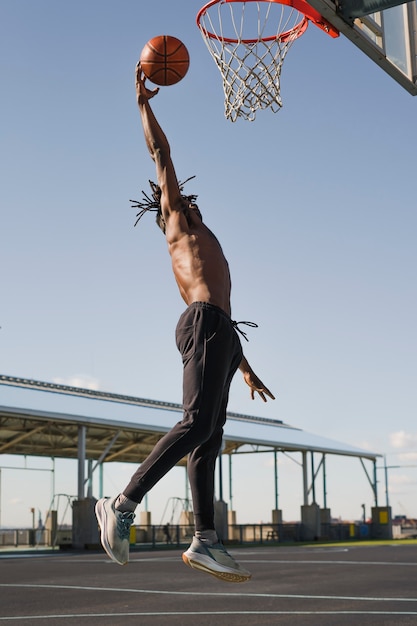 People playing basketball