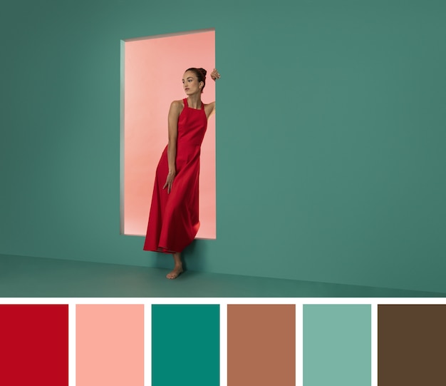 People posing with color swatches