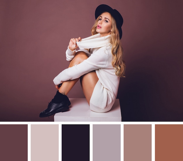 People posing with color swatches