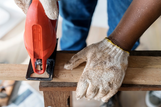 People renovating the house concept