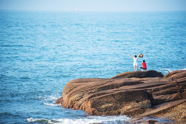 People on a rocks