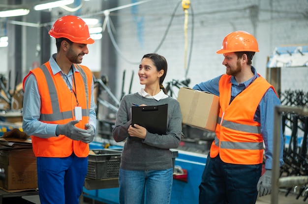 Free photo people in safety equipment at their workplace