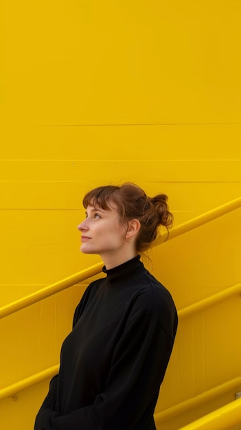 People showing support for suicide prevention day with yellow background