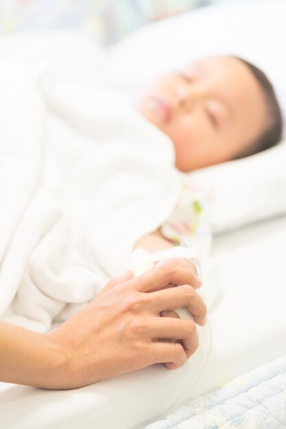 people sick child bed sickness