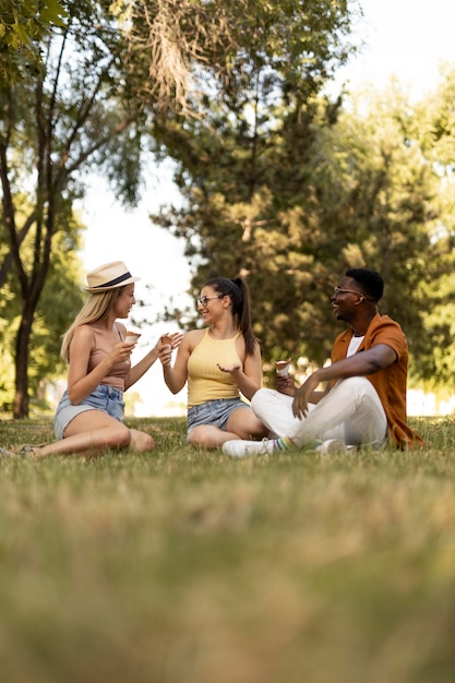 People spending time together outdoors