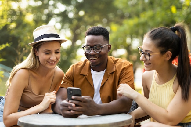 People spending time together outside