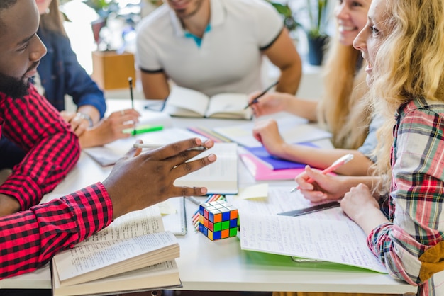 People studying together and communicating