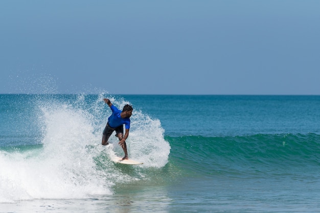 People Surfing in Varkala, the west coast of India