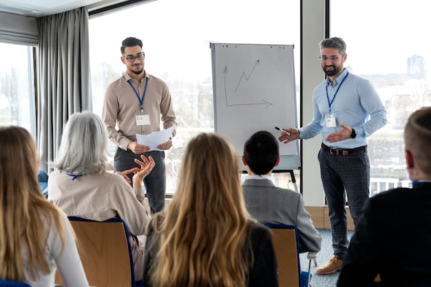 People taking part of business event