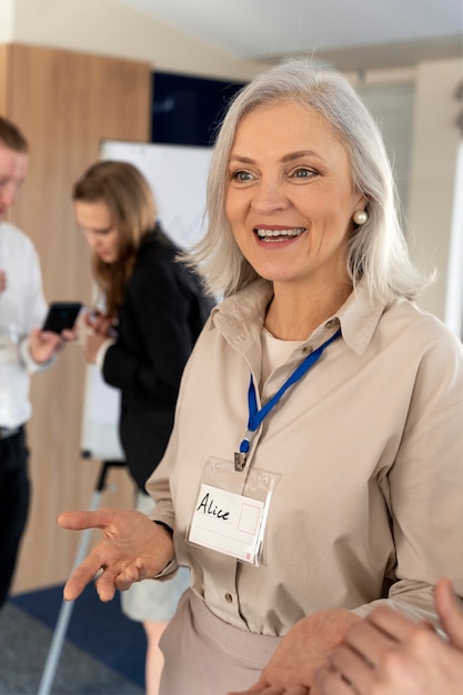 People taking part of business event