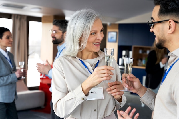 People taking part of business event