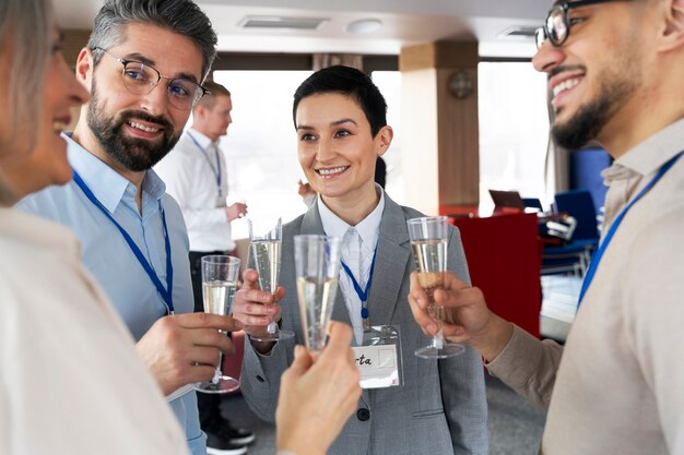 People taking part of business event