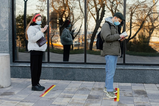 People waiting in line