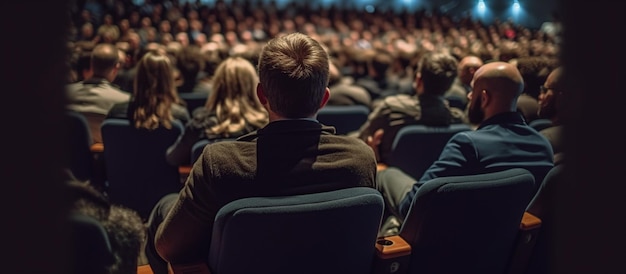 people watching tv in cinema