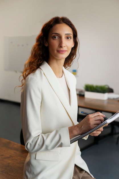 People working in elegant and cozy office space