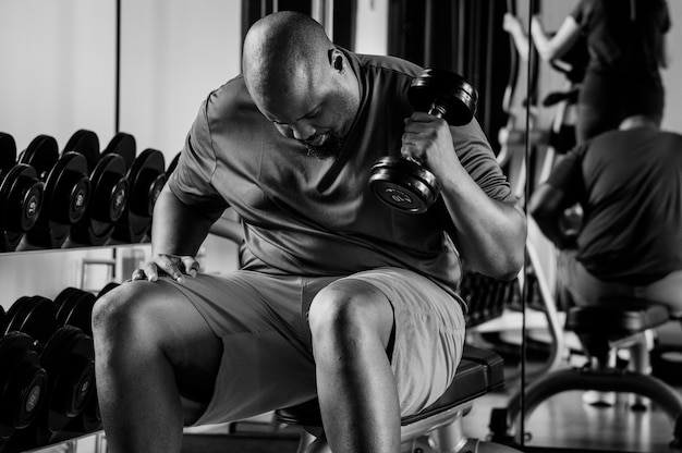 People working out at a gym