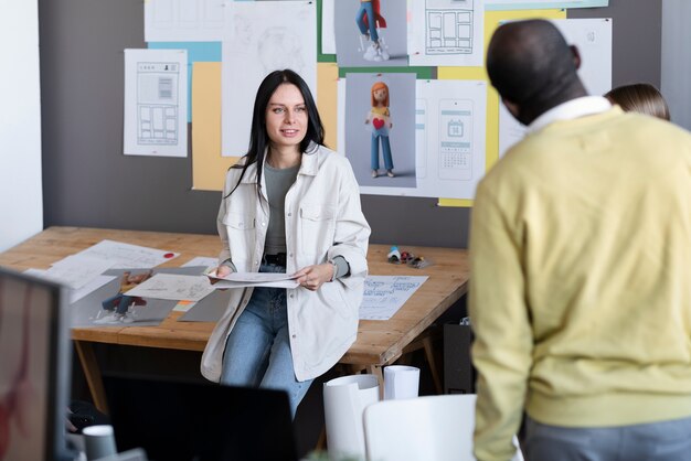 People working together in an animation studio