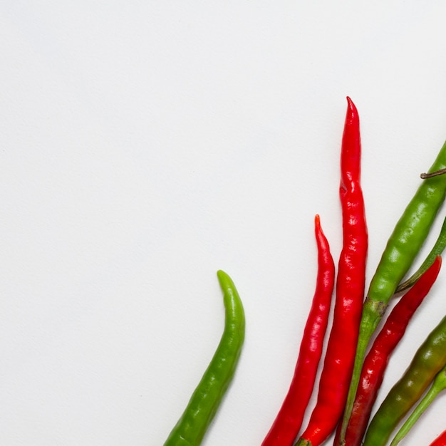 Peppers with copy-space close-up