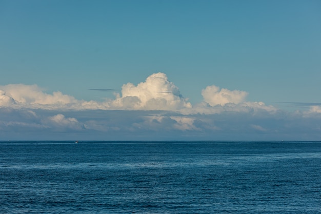 Perfect view of sky and water of ocean