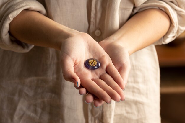 Person conducting reiki therapy