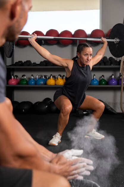 Person doing crossfit training