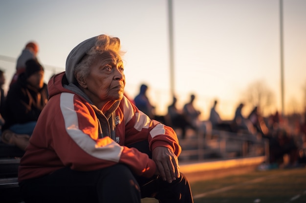 Person enjoying a soccer match