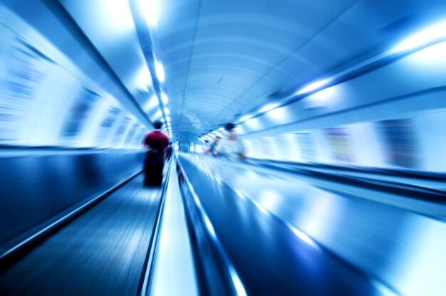 Person in a escalator