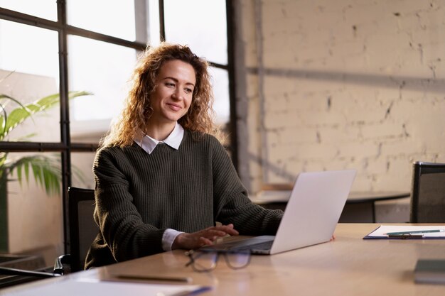 Person getting ready for project meeting