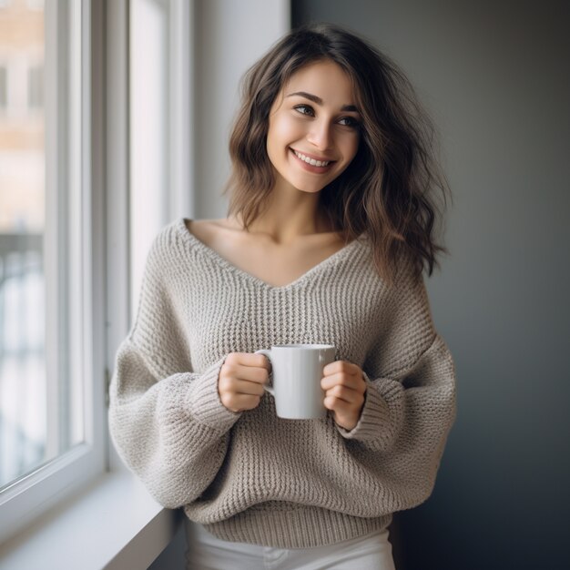 Person holding cup of coffee