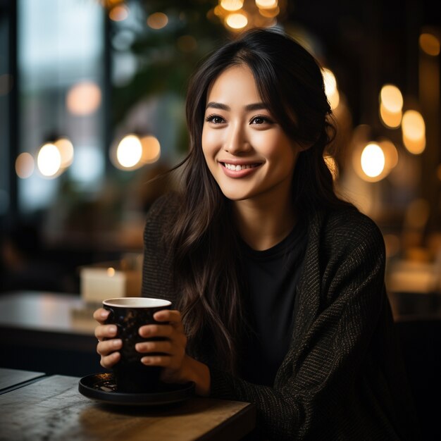 Person holding cup of coffee