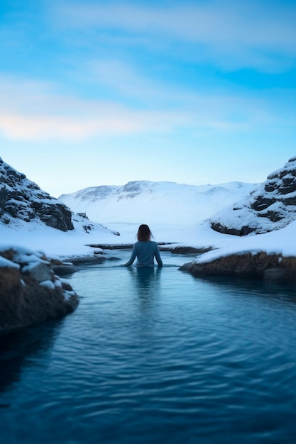 Person practicing cold exposure for metabolism