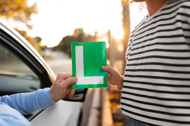 Free Photo person preparing to get driver license