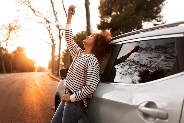 Person preparing to get driver license