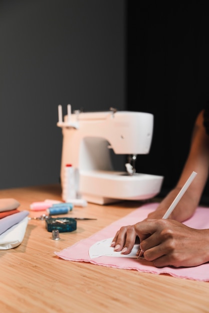 Person and sewing machine