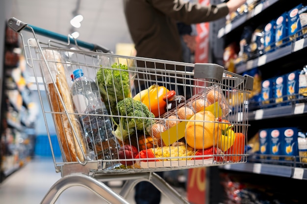 Person shopping with face mask