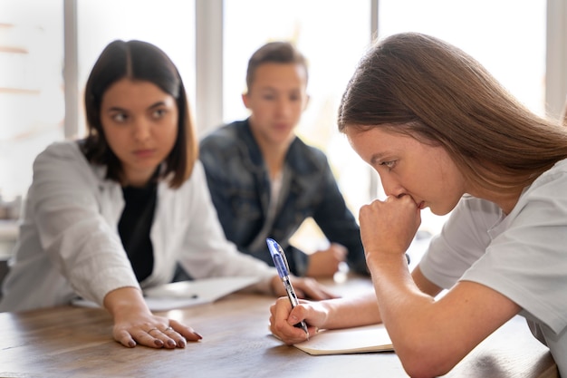 Person suffering from bullying