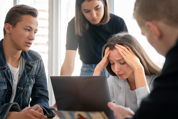 Person suffering from bullying