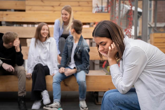 Free photo person suffering from bullying