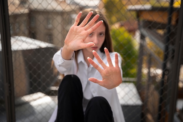 Person suffering from bullying