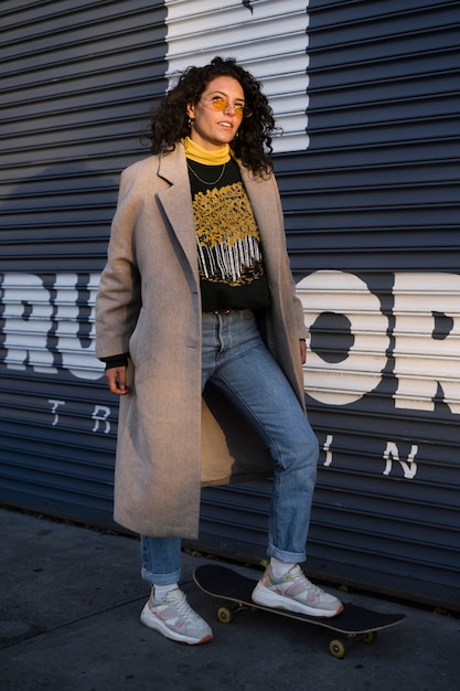 Person using eco transport in new york