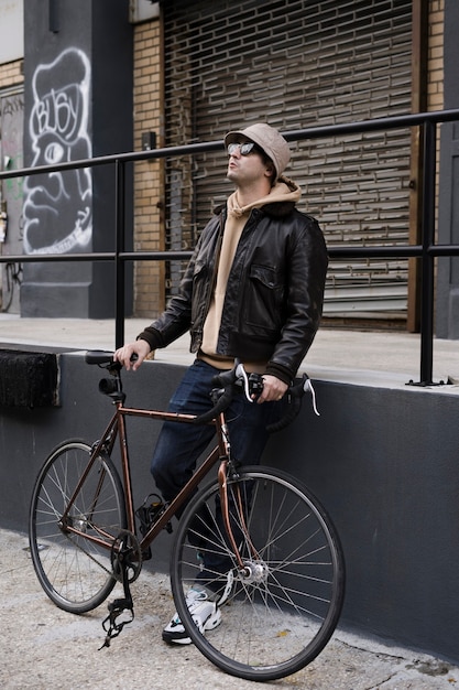 Person using eco transport in new york