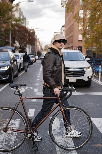 Person using eco transport in new york