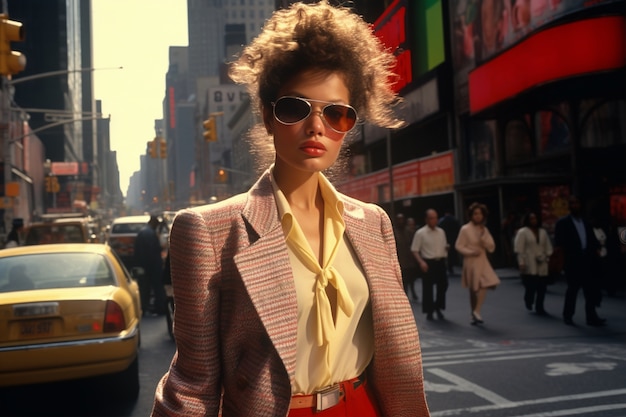 Person walking in new york city