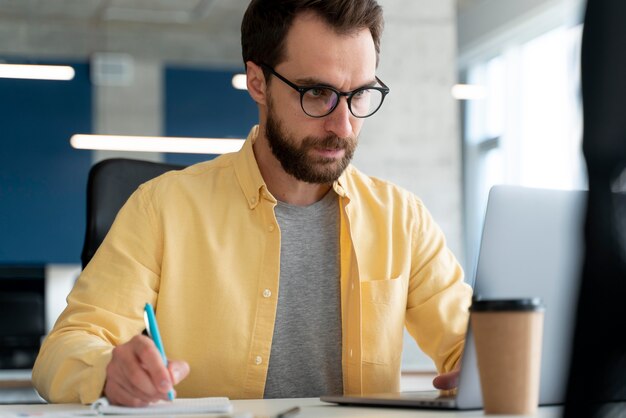 Person working as part of company team