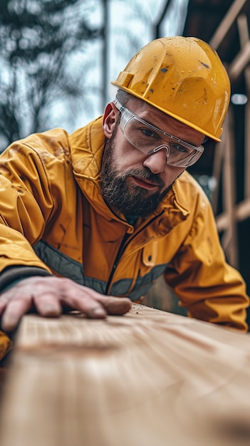 Free photo person working in the wood working industry and factory